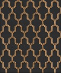 Tapeta 3D Geometria Czarna Złota Nić WF121025 Fliz