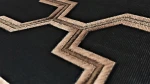 Tapeta 3D Geometria Czarna Złota Nić WF121025 Fliz