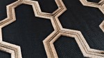 Tapeta 3D Geometria Czarna Złota Nić WF121025 Fliz