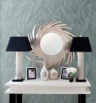 Tapeta Do Salonu Zacierany Tynk Fale Zielone VD219170