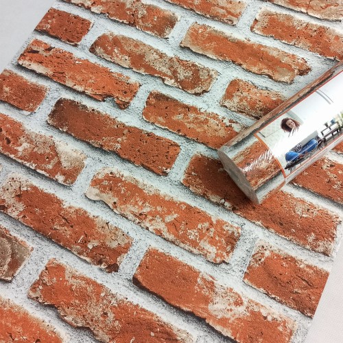 Tapeta 3D Czerwona Cegła Kamień Mur V209-10 Fliz