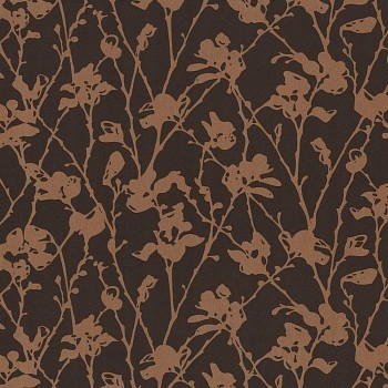 Tapeta Do Pokoju Kwiaty Brązowo Miedziane 13224-50