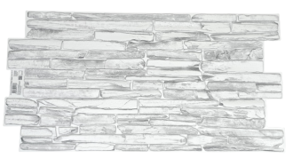 Panele Ścienne PCV Jasnoszary Kamień Mur Gray 3D