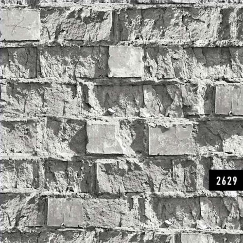 Tapeta Papierowa Zmywalna Szary Kamień Mur 2629