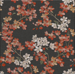 Tapeta Do Sypialni Drobne Kwiaty Czarna GR322207