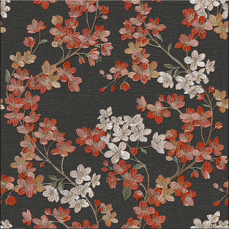Tapeta Do Sypialni Drobne Kwiaty Czarna GR322207