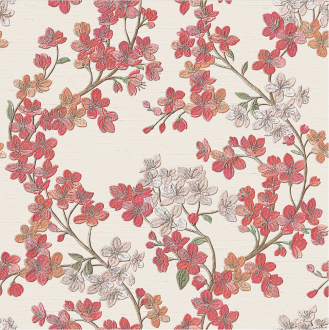 Tapeta Do Sypialni Czerwone Drobne Kwiaty GR322203