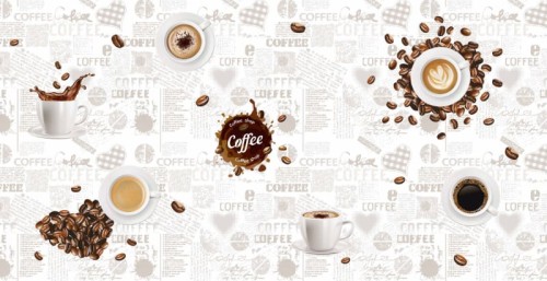 Panele Ścienne PCV Do Kuchni Kawa Kafle 26177