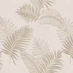 Tapeta Nowoczesna Złote Liście Palmy Beżowe Tło 5230407-12