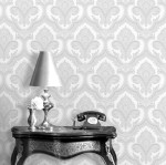 519921 Tapeta Ekskluzywna W Ornamenty Szare Srebrne