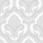 519921 Tapeta Ekskluzywna W Ornamenty Szare Srebrne