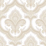 Tapeta Ekskluzywna W Ornamenty Beżowe 519950