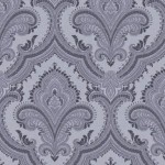 Tapeta Ekskluzywna W Ornamenty Srebrny Czarny