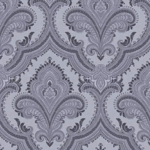 Tapeta Ekskluzywna W Ornamenty Srebrny Czarny