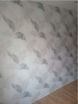Tapeta Ścienna Złote Liście Palmy Szaro Białe Tło 5230407-22