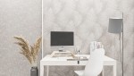 Tapeta Nowoczesna W Szare Srebrne Pióra Piórka 3250510-21