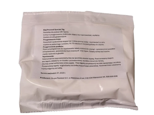 Klej Do Tapet Uniwersalny 70g na 1 rolkę Pronicel