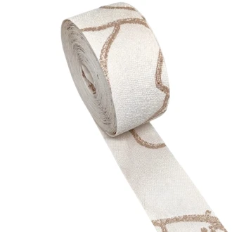 Pasek Ozdobny Dekoracyjny 10m Beżowy Złoty 3,5cm 