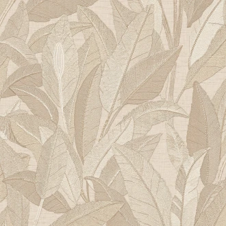Tapeta Ekskluzywna W Beżowe Liście RE521052