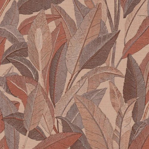 Tapeta Ekskluzywna Brązowe Miedziane Liście RE521055