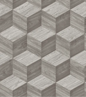 Tapeta Geometryczna 3D Kostki RE521092 Szara