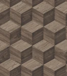 Tapeta Geometryczna 3D Kostki RE521094 Brązowa