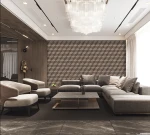 Tapeta Geometryczna 3D Kostki RE521094 Brązowa