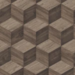 Tapeta Geometryczna 3D Kostki RE521094 Brązowa