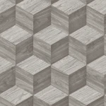 Tapeta Geometryczna 3D Kostki RE521092 Szara