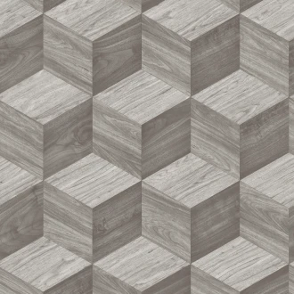 Tapeta Geometryczna 3D Kostki RE521092 Szara