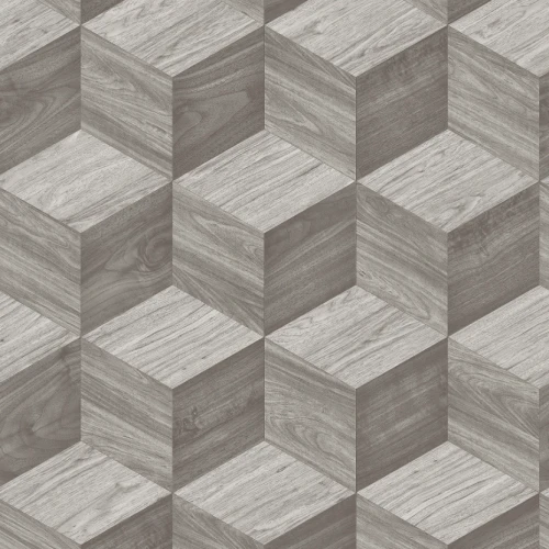 Tapeta Geometryczna 3D Kostki RE521092 Szara