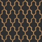 Tapeta 3D Geometria Czarna Złota Nić WF121025 Fliz