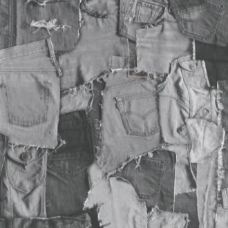 Tapeta Ścienna Jeans Spodnie Materiał Szary VP3201 Fliz