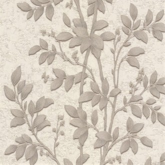 Tapeta Ścienna Beżowe Liście Brokat 70343-22 Fliz