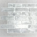 Panele Ścienne PCV Jasno Szara Cegła Kamień Mur