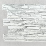 Panele Ścienne PCV Jasno Szary Kamień Mur GRAY 3D