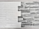 Panele Ścienne PCV Srebrny Szary Kamień GRAY 3D